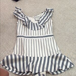 Alexis Black and White Ruffled Tiered Sundress